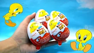 Kinder Joy Tweety, New 2018 Kinder Surprise Eggs Unboxing special edition