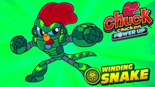 Chuck Chicken Power Up 🐣 Winding snake Collection 🐍 Superhero cartoons | Chuck Chicken Cartoons