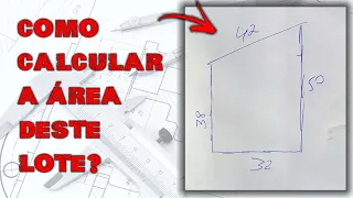 Como calcular a área de lotes com lados diferente???