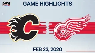 NHL Highlights | Flames vs. Red Wings – Feb. 23, 2020