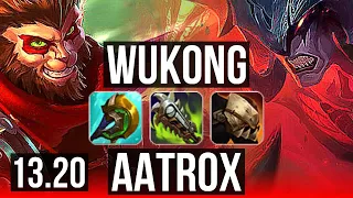 WUKONG vs AATROX (TOP) | 4.0M mastery, 800+ games, 7/3/13 | KR Master | 13.20