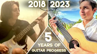 MY 5 YEARS OF PLAYING GUITAR PROGRESS┃FROM ROCK TO FINGERSTYLE