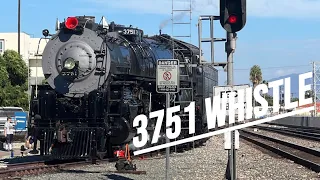 [HD] ATSF 3751 Horn Battles/Whistle Compilation