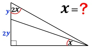 Math Olympiad | Find angle X in the triangle | Important Geometry skills explained step by step