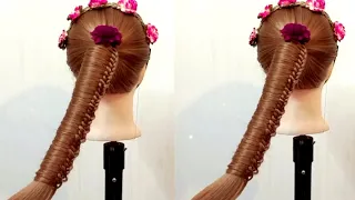 Chinese ladder braid for beginners|how to make a cute ponytail|cute ponytail