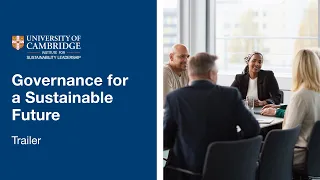 CISL Governance for a Sustainable Future Online Short Course | Trailer