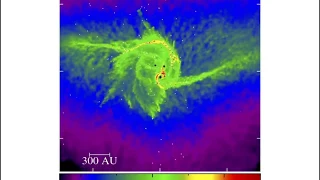 Simulation Visualization of Massive Star Formation