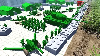 Real GREEN ARMY MEN Backyard Defense! - Men of War: Army Men Mod Battle Simulator