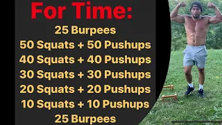 Calisthenics Workout #1: 150 Pushups + 150 Squats + 50 Burpees Under 10 Minutes | Eric Rivera