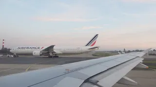 Airbus A319 Air France takeoff and landing flight Paris Roissy CDG to Zurich ZRH