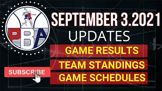 2021 PBA Philippine Cup SEPTEMBER 3 .2021 | SCORE RESULTS | PBA TEAM STANDINGS | GAME SCHEDULES