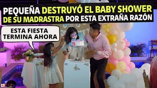 Pequeña destruyó el baby shower de su madrastra por esta extraña razón.