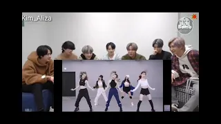 bts reaction to itzy loco dance