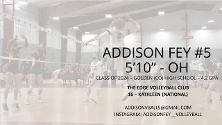 Addison Fey- Club Season Highlights