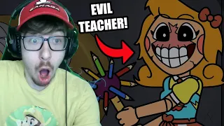 EVIL TEACHER! | GameToons - DARK ORIGIN of MISS DELIGHT... Reaction!