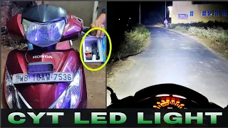 Best Powerful h4 CYT LED Light For Scooty | Honda Activa Scooty LED Headlight Install |AC to DC Line