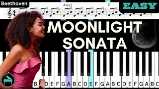 Easy Moonlight Sonata Piano Tutorial for Beginners