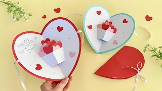 How to Make Heart Shape Valentine Pop Up Card / ハートのバレンタイン ポップアップカード❤️