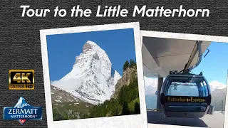 Little Matterhorn / Klein Matterhorn (extended Version): Amazing cablecar ride "Matterhorn Glacier"