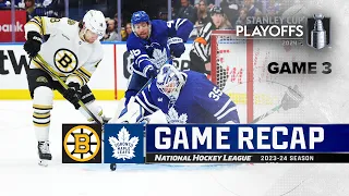 Gm 3: Bruins @ Maple Leafs 4/24 | NHL Highlights | 2024 Stanley Cup Playoffs