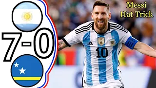 Argentina vs curacao All Goals & Highlight. Messi Hat-trick. #messi #football