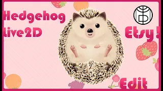 Hedgehog Live2D Avatar - No hand (Etsy!)