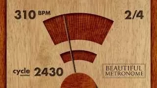 310 BPM 2/4 Wood Metronome HD