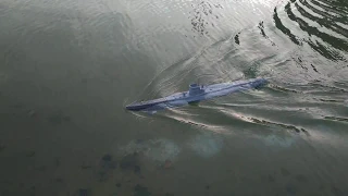 U-boat rc Krick first Test. U-boot VII