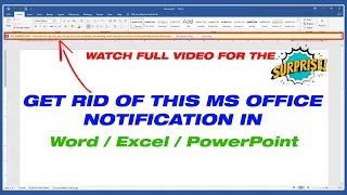 Easily Remove 'Get Genuine Office' Notification