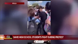 Fight caught on camera during high school protest in Davie
