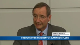 Sozialpartner-Präsidenten zum Mindestlohn