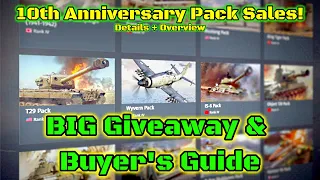 War Thunder 10th Anniversary Sale - 3x Premium Pack GIVEAWAY + Buyer's Guide [War Thunder]