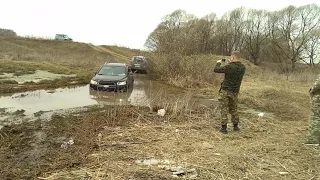 Каптива по глубокой луже хапнула воды. гидроудар шевролет