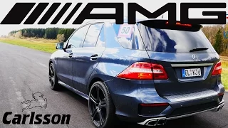 Mercedes Benz ML 63 AMG 700 HP Carlsson - Acceleration Sound Drag Race Onboard