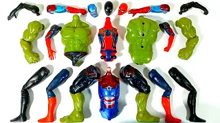 MERAKIT MAINAN MILES MORALES VS IRONMAN VS HULK SMASH VS SPIDERMAN AVENGERS SUPERHERO TOYS