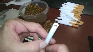 Как забивать сигареты чтобы табак меньше высыпался