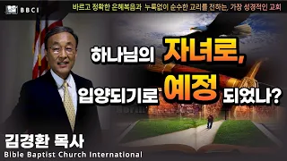 당신은 하나님의 자녀로, 입양되기로 예정되었나? (에베소서 1:3-6)ㅣ김경환목사ㅣBBCI