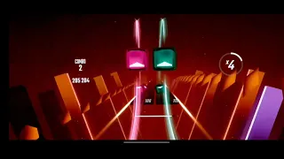 Beat Saber on the Quest... sorry for low framerate