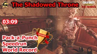 The Shadowed Throne PaP Speedrun Solo World Record 3:09 (With Consumables)