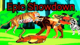 Lion vs Jaguar vs Tiger Animation
