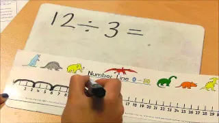 Year 2 Division - using a numberline