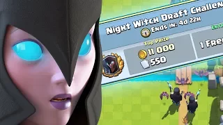 GET THE NIGHT WITCH FOR FREE ! NEW Legendary | Clash Royale draft challenge