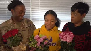 Military Mom Surprises Family at School