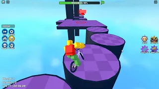 roblox "obby but you're on a bike" speedrun 6:16:76 (world 1)