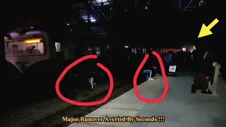 Crazy Honking Trains and Major Runover Averted at Faridabad || India's Fastest Section !!