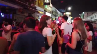 Khaosan Road Bangkok - The Best Party street in Thailand,  March 2020, 4k
