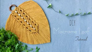 Easy to Make Macrame Leaf Wall Hanging | DIY Macrame Feather | Step by Step Tutorial