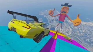 MEGA RAMPA 700.000% IMPOSIBLE! HAY UN GIGANTE!! - GTA V ONLINE