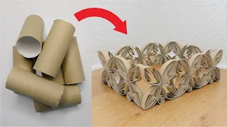 Amazing Handmade Craft Idea 🤩 Practical Home Decor DIY 🎀 How to make Paper Basket Step by Step ♻️
