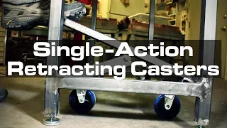 Single-Action Retracting Casters for a Mobile Welding Table